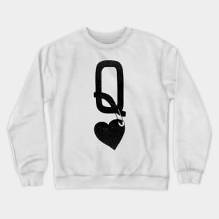 Queen Of Hearts Poker Black by Tobe Fonseca Crewneck Sweatshirt